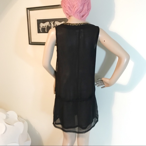 Romeo & Juliet Studded Crepe Tunic Dress Small - Picture 2 of 5